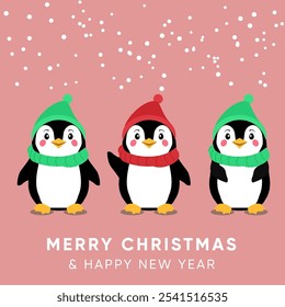 Flat vector illustration
Winter emotional illustration. Christmas, New Year. Cute vector illustration with happy santa claus and snowman. Christmas print with funny Santa in red wool hat.