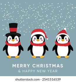 Flat vector illustration
Winter emotional illustration. Christmas, New Year. Cute vector illustration with happy santa claus and snowman. Christmas print with funny Santa in red wool hat.