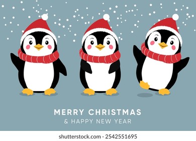 Flat vector illustration
Winter emotional illustration. Christmas, New Year. Cute vector illustration with happy santa claus and snowman. Christmas print with funny Santa in red wool hat.