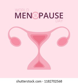 Flat vector illustration of a women's menopause international day 
