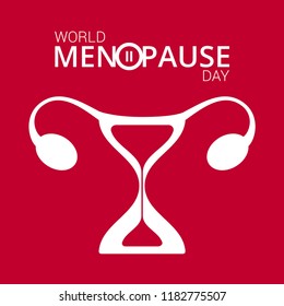 Flat vector illustration of a women's menopause international day 