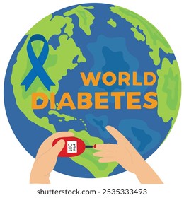 Flache Vektorgrafik zum Weltdiabetestag