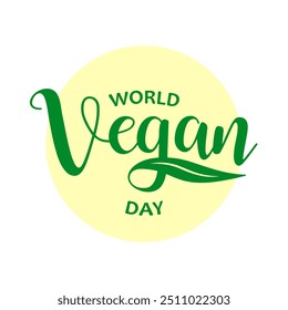 Flat vector Illustration for World Vegan Day.