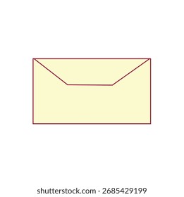Ilustración vectorial plana de un icono de sobre amarillo. Diseño limpio y simple, ideal para conceptos de correo electrónico, mensaje, correo, entrega de correo y comunicación.