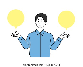 Flat vector illustration.Business and communications.