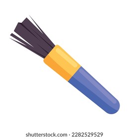 Flat vector illustrations of makeup brush icon isolated