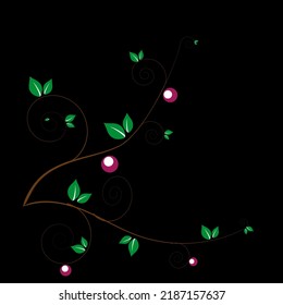 Flat vector illustration.tree design with carton style.