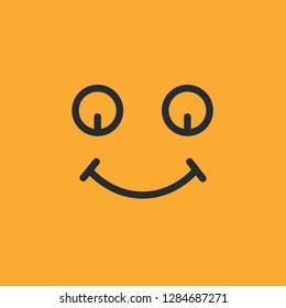 flat vector image, emotion joy icon