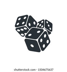 flat vector image icons on a white background, isometric image, gambling for everyone