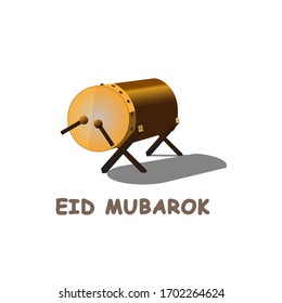 flat vector image of Islamic dram music icon