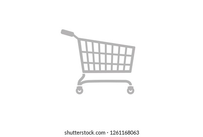 Flat vector image of a shopping cart