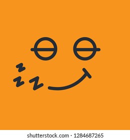 flat vector image sleeping emotion icon
