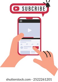 flat vector influencer social media illustration
