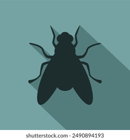 Vector plano insecto mosca icono símbolo signo de la colección de animales modernos para el concepto móvil y el diseño de App de Web,