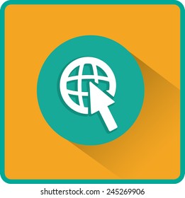 Flat Vector Internet Icon