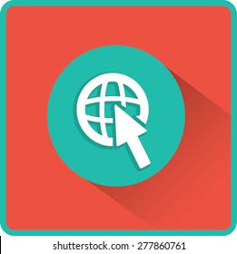 Flat Vector Internet Icon