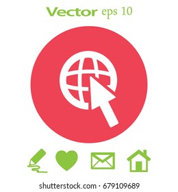 Flat Vector Internet Icon