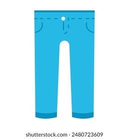 Icono de vaqueros de Vector plano. Emoji emoticon jeans mejor icono plano.