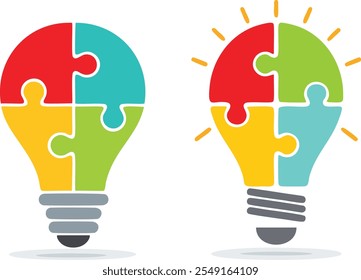  Vector plano rompecabezas o autismo rompecabezas pieza símbolo Vector plano icono para App y Sitios web.