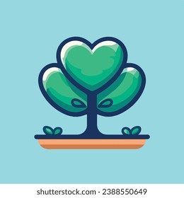 Niños con vector plano Ilustración de un árbol bonito