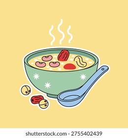 Flat Vector Laba Congee Festival Illustration