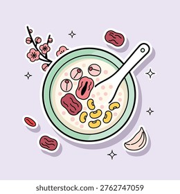 Flat Vector Laba Festival Congee Illustration