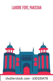 Flat vector of Lahore Fort