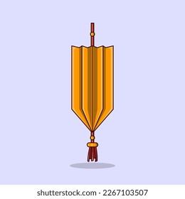 Flat vector lantern element celebration design