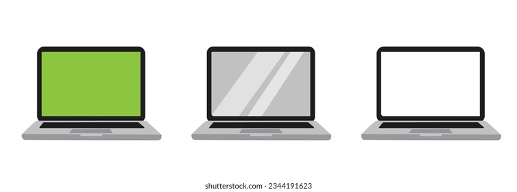 Flat vector laptop illustration. laptop icon.