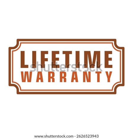 Flat Vector Lifetime Warranty Signs – Clean Modern Look