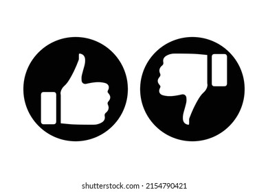 Flat vector like dislike icon illustration for web, mobile apps design.