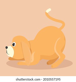 Flat vector little dog character design. Ideal for pet-themed web and graphic designs