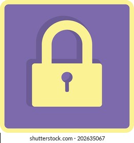 Flat Vector Lock Icon
