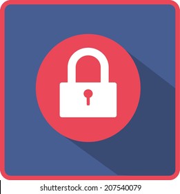 Flat Vector Lock Icon