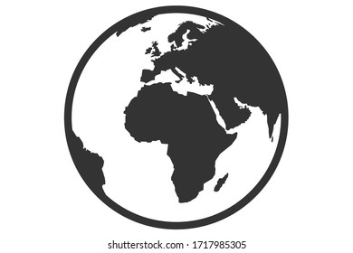  flat vector logo design of the earth