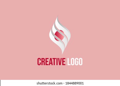 Flat vector logo element in wave style and Japan flag initials "M" or "S" or "W" or "E" or "I" or "IS" or "SS". usable for general business logos