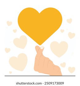 Ilustración de concepto de signo de amor de Vector plano
