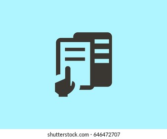 Flat vector manual reading illustration