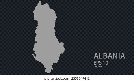 Flat vector map of Albania with borders isolated on background flat style.
