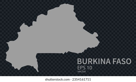 Mapa vectorial plano de Burkina Faso con fronteras aisladas en estilo plano de fondo.
