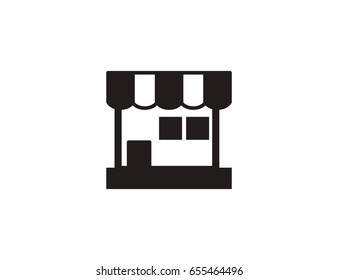 Flat vector market store illustration
