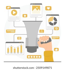 Flat vector marketing concept illustration
