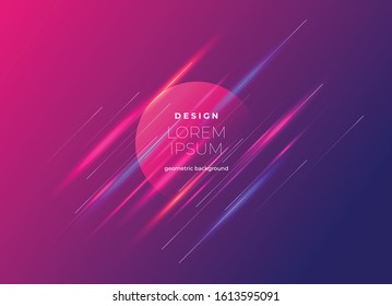 Flat vector. Minimal geometric background. Dynamic shapes composition. Eps10 vector.