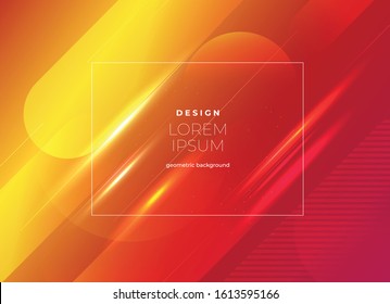 Flat vector. Minimal geometric background. Dynamic shapes composition. Eps10 vector.