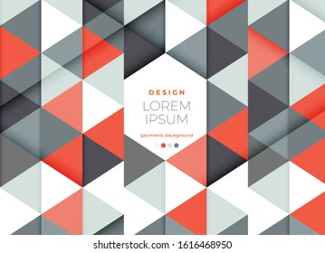 Flat vector. Minimal geometric background. Dynamic shapes composition. Eps10 vector.