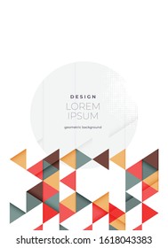 Flat vector. Minimal geometric background. Dynamic shapes composition. Eps10 vector.