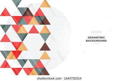 Flat vector. Minimal geometric background. Dynamic shapes composition. Eps10 vector.