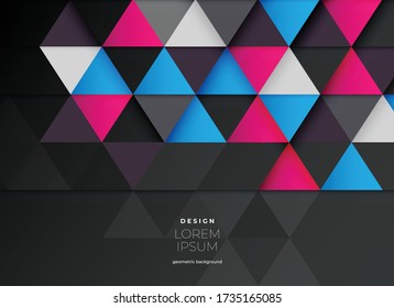 Flat vector. Minimal geometric background. Dynamic shapes composition. Eps10 vector.