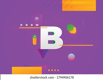 Flat vector. Minimal geometric background. Dynamic shapes composition. Eps10 vector.
