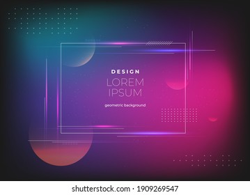 Flat vector. Minimal geometric background. Dynamic shapes composition. Eps10 vector.
